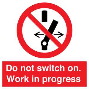 Do not switch on. Work in progress